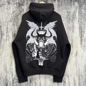 Stay Cold Apparel Black 666 Pentagram Gothic Demon Devil Angel Size Large